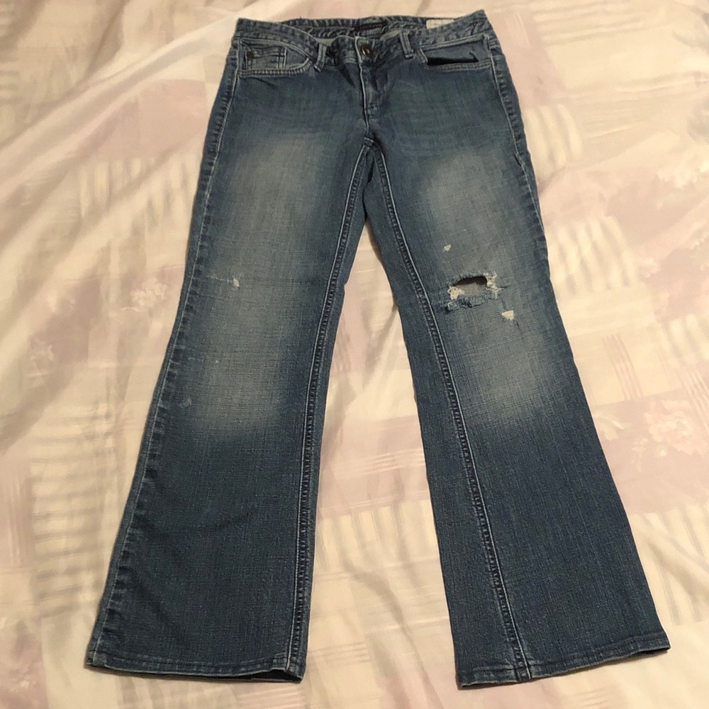 Flared Jeans with Distressed style, vintage Tommy Hilfiger Blue denim